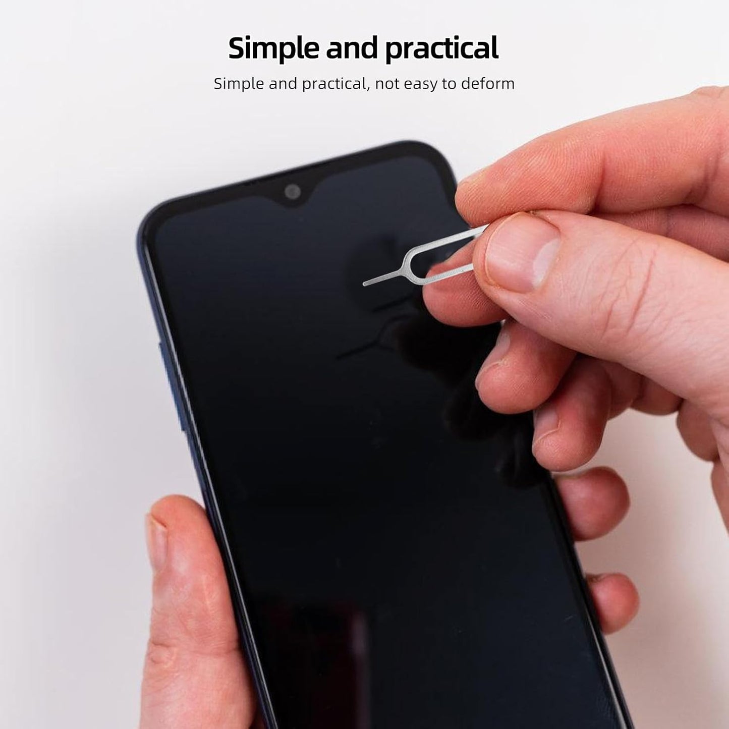 500pcs COHEALI Sim Tray Ejector Pins Universal Sim Removal Tool Needles for Smartphones Tablets Silver Maintenance