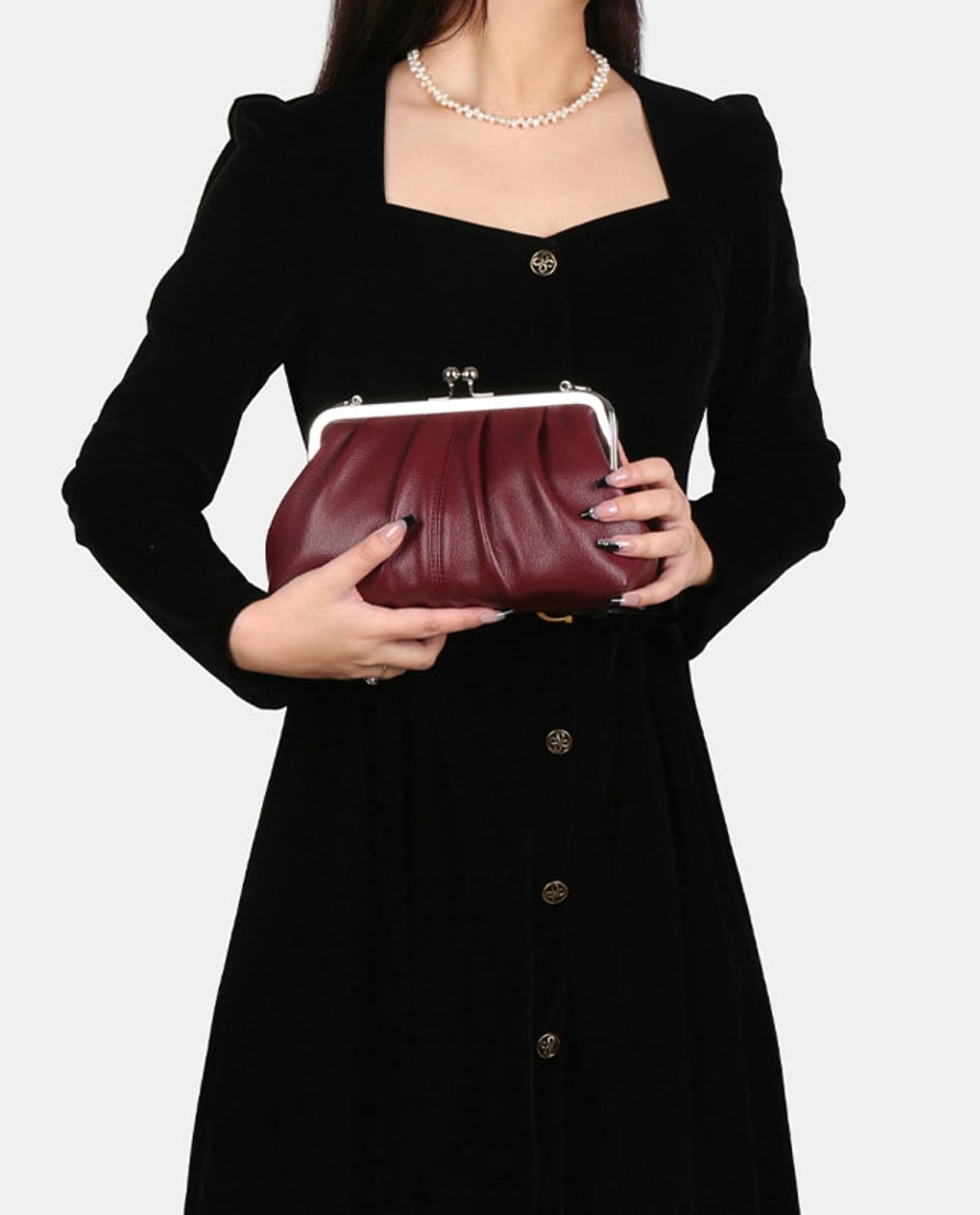 Slouchy Women's PU Leather Kiss Lock Hobo Crossbody Bag Kiss Clasp Purse Crossbody Shoulder Bags Wallet Handbags Tote Purses