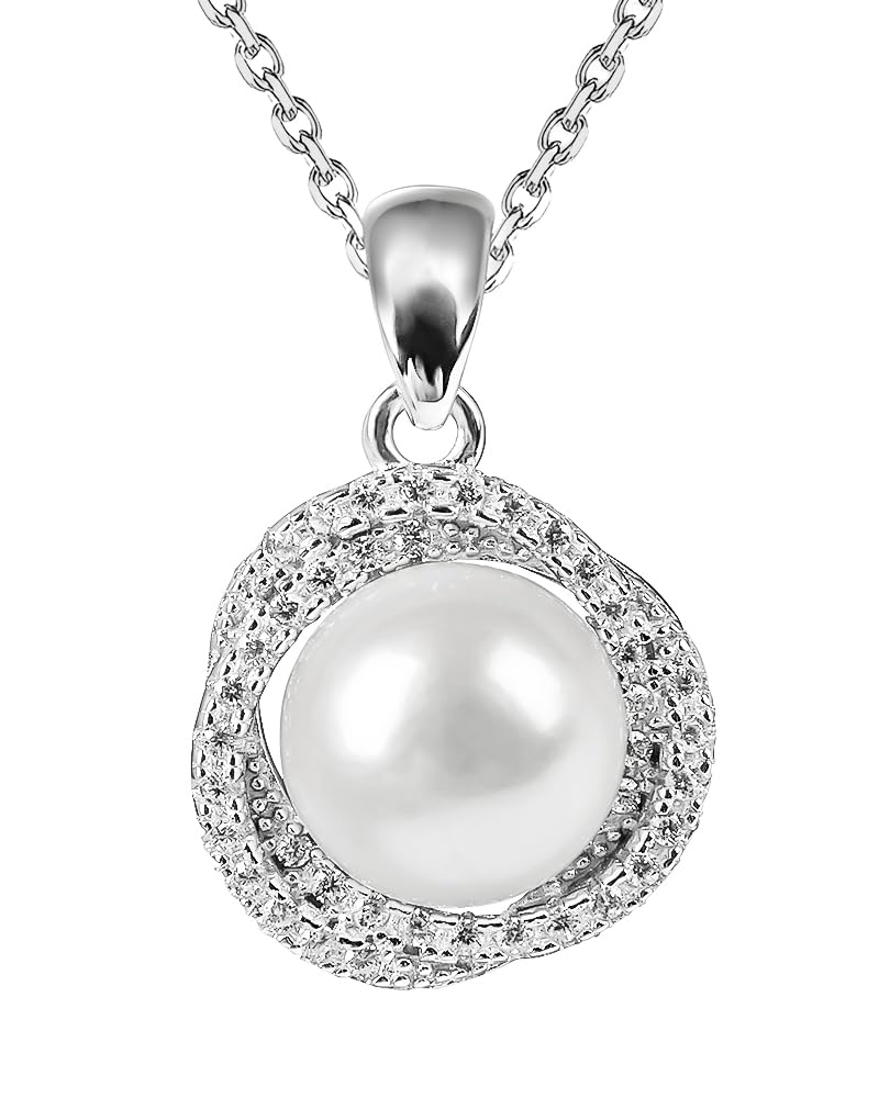 Gifts For Wife Wedding Anniversary - Mothers day gifts - AAA+ Real Pearl Necklaces For Women (18k Gold Plating 925 Sterling Silver) Mothers day necklace ideas Birthday Freshwater Pearl Necklace
