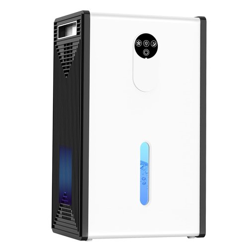 Dehumidifier, 72 OZ Water Tank Dehumidifiers for Home, 1076 sq. ft. Dehumidifier for Basement Bathroom Bedroom with Auto Shut Off, 7 Colors LED Light, Quiet Dehumidifiers with Sleep Mode
