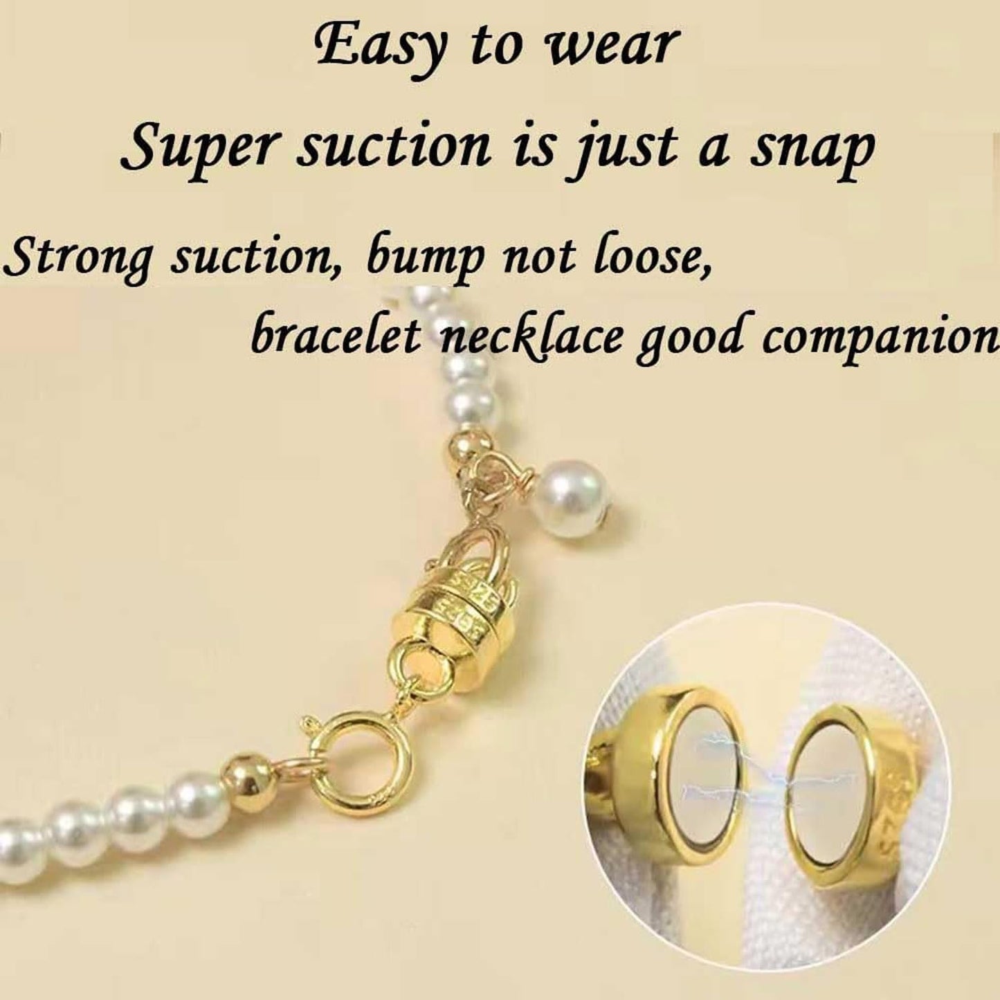 925 Silver Double Lobster Magnetic Necklace Clasps,Magnetic Jewelry Clasps for Necklaces Extender Bracelet Clasps and Closures (5golden)