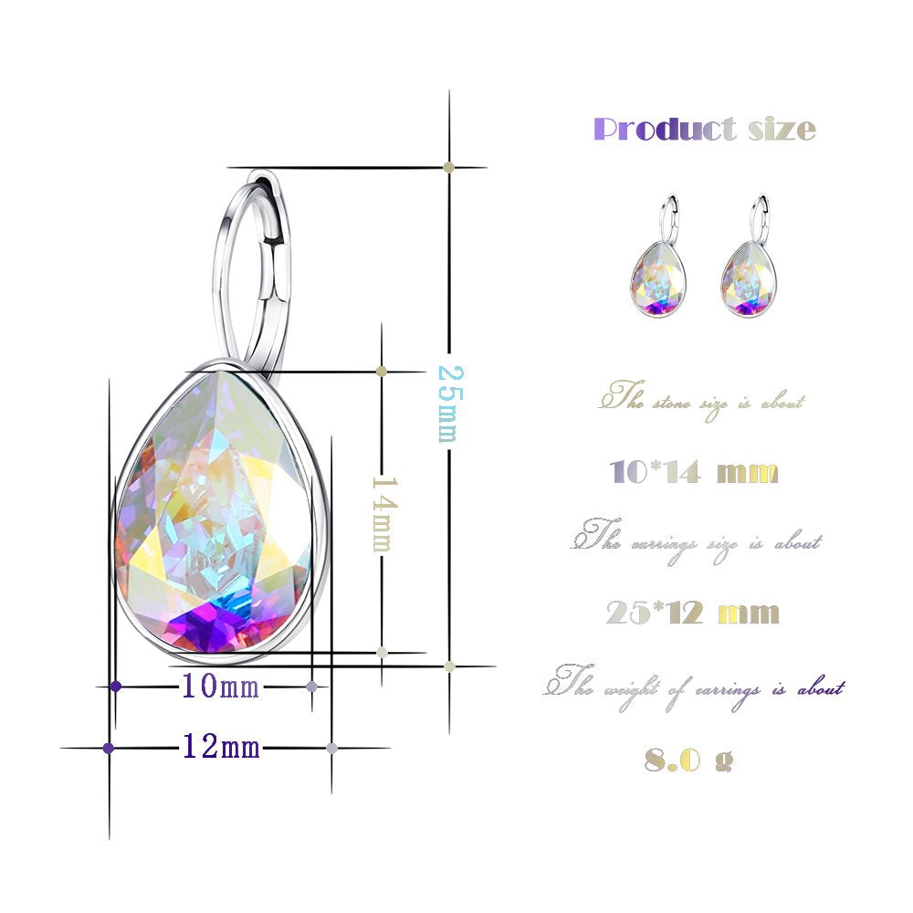 Xuping Jewelry Fashion Huggies Crystal Earring for Women (AB)