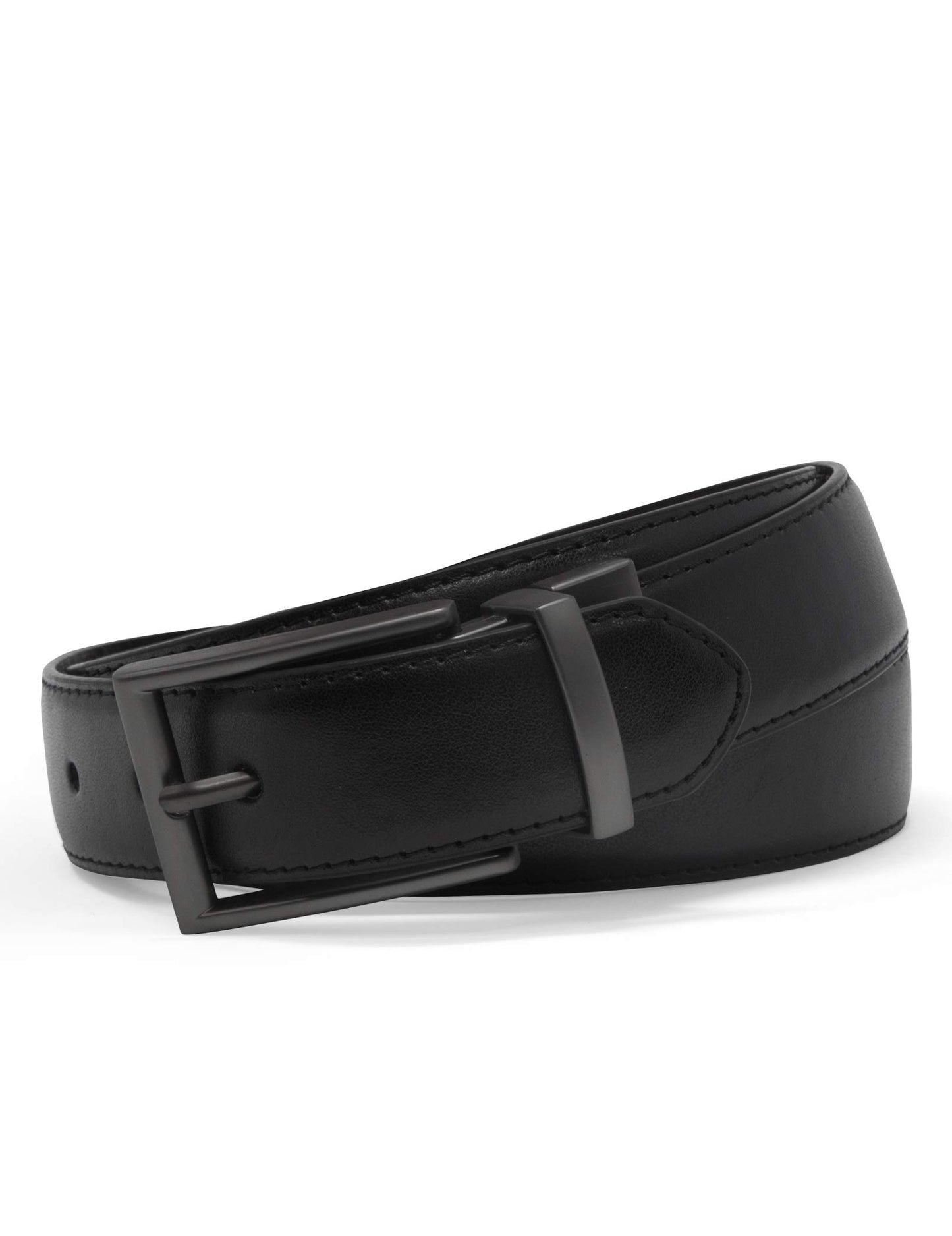 Steve Madden Reversible Men's Dress Casual Every Day Leather Belt, Black/Brown (Smooth), 44 US