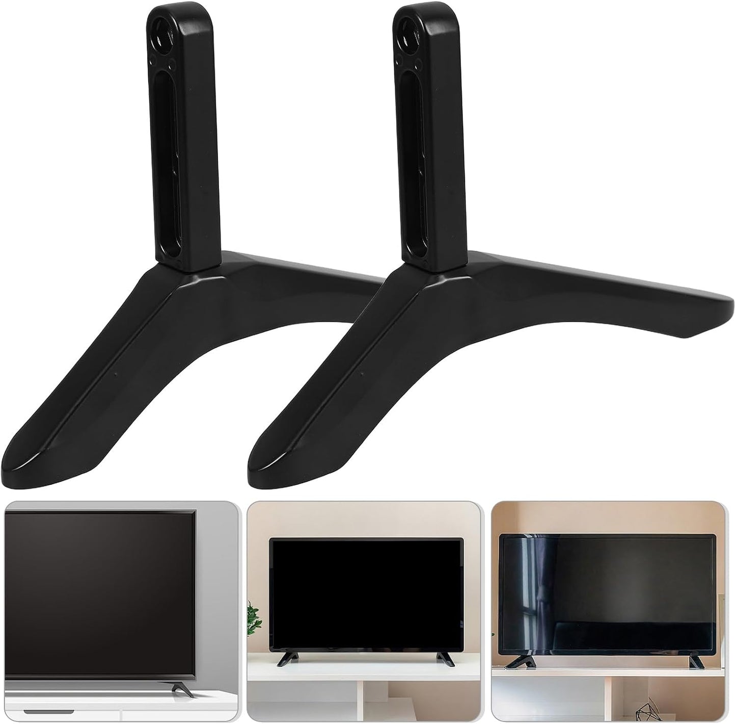 CONGARTENO Universal TV Stand Base with Screws Tabletop Television Support Holder for Flat Screen Tvs for Home