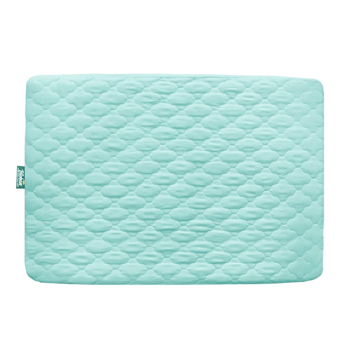 Skiennix Waterproof Playard Sheet Protector - Quilted Design for 39" X 27" Baby Mattresses | Aqua Color