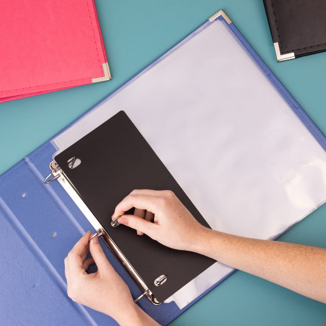 We R Memory Keepers 12x12 Photo Album Country Blue Protect Memories & Photos, Acid-free Faux Leather, Snag-free Rings, Includes 5 Page Protectors