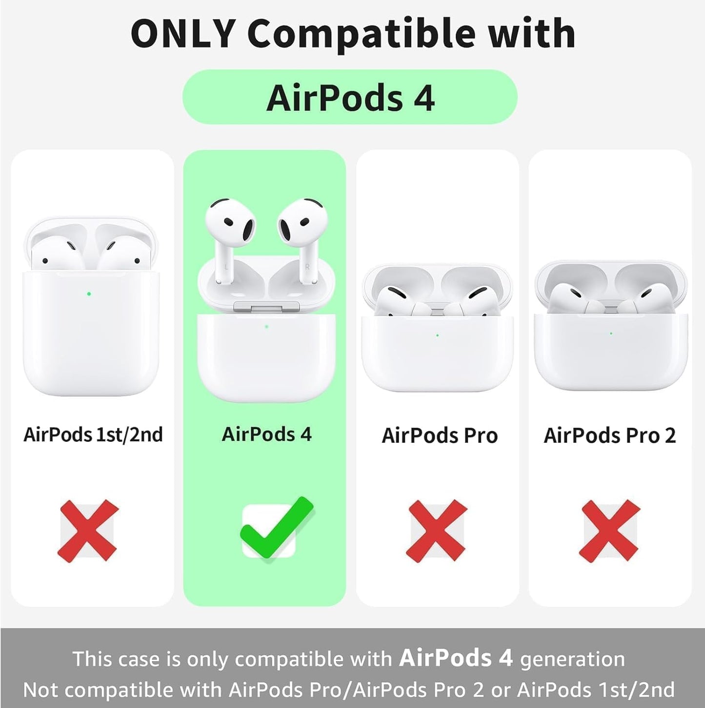 for AirPods 4 Case, Compatible with AirPods 4th Generation Case, Leather Full Body Shockproof Protective Cover for AirPods 4th Generation Cover, Random Pattern (C)