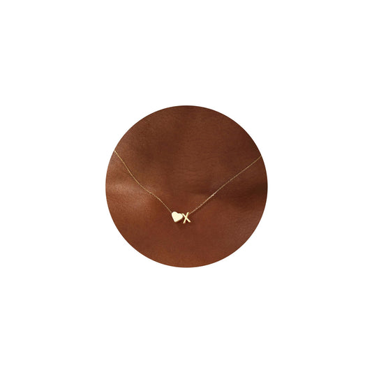 Turandoss Heart Initial Necklaces for Women Trendy, Dainty X Heart Tiny Initial Necklaces Letter Jewelry for Women