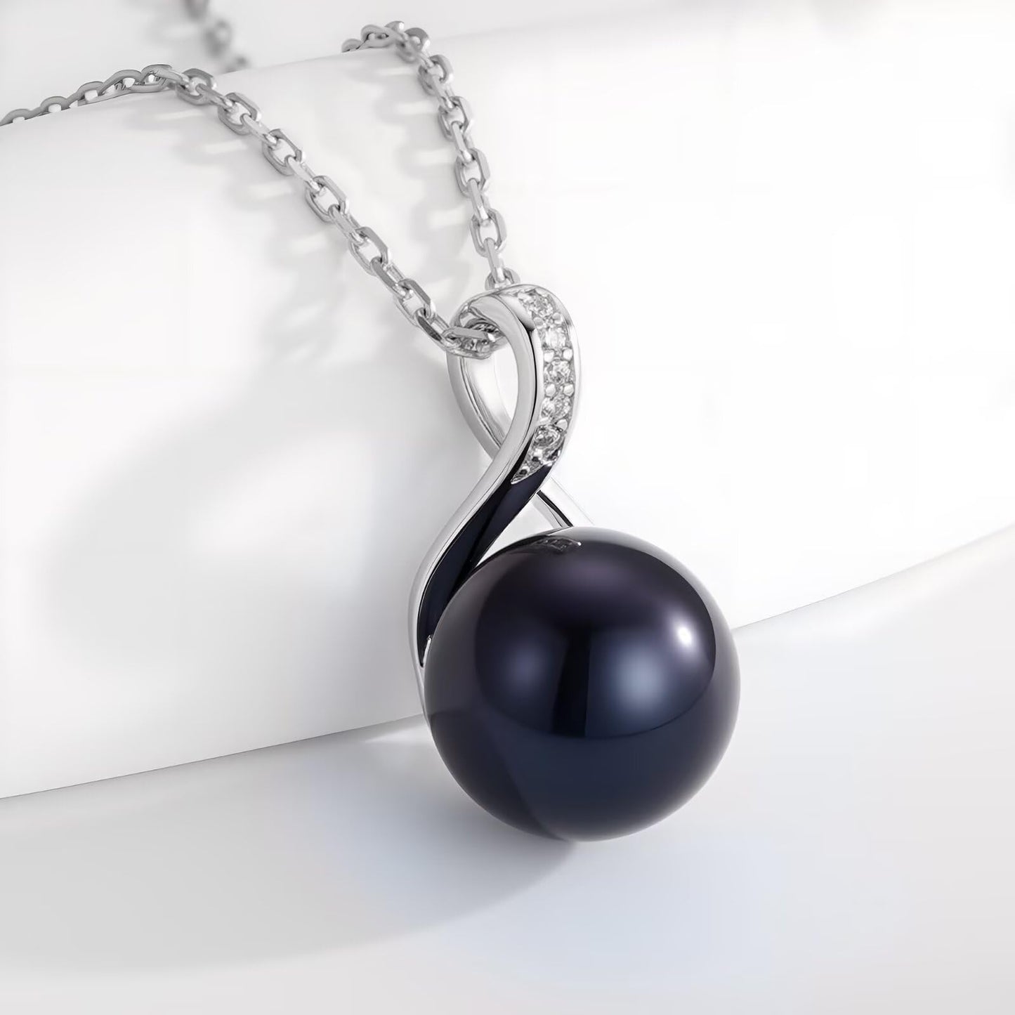 Iefil Wife Gifts - Anniversary Wife Gift, Anniversary Women Gifts | Black Pearl Necklace for Women, Pearl Jewelry