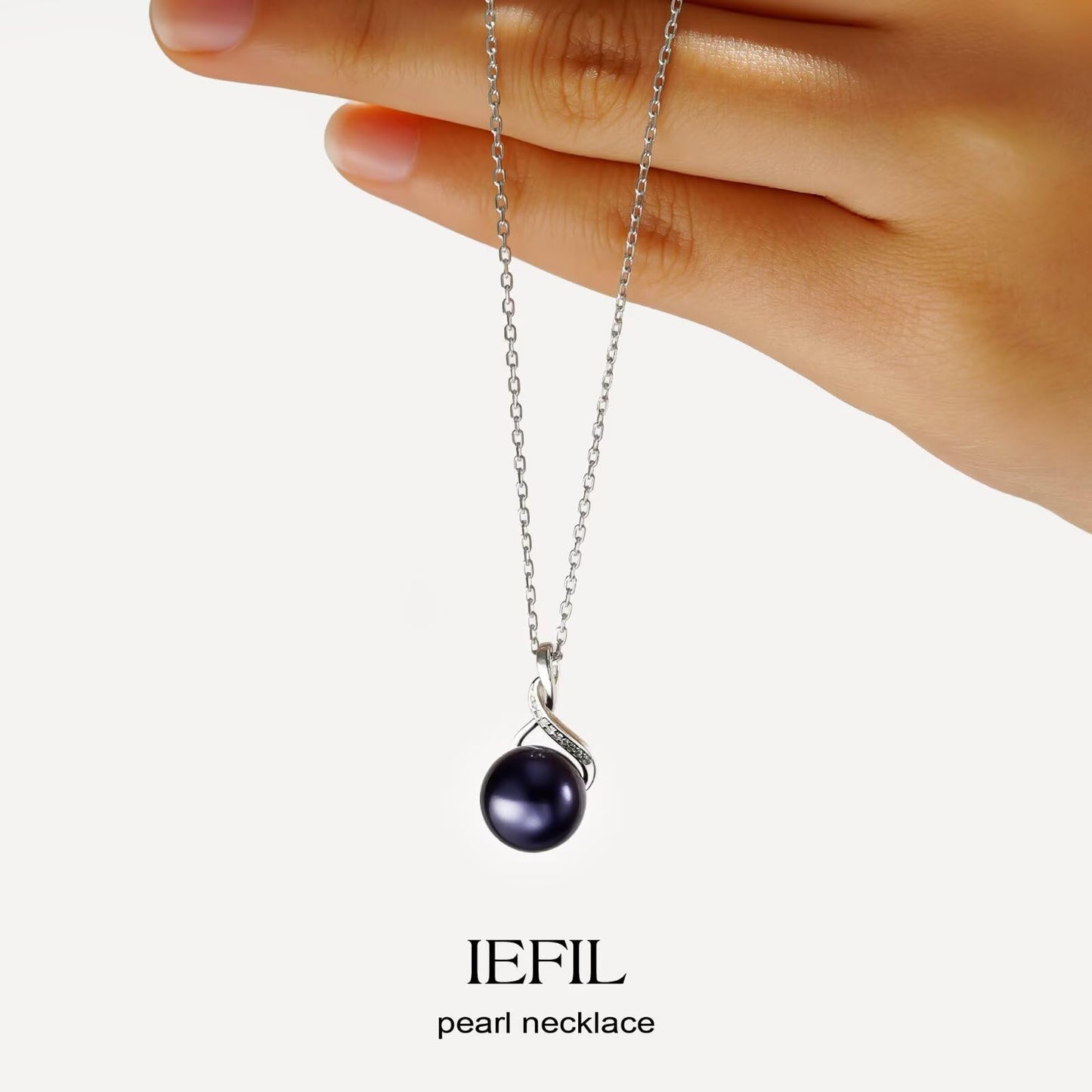 Iefil Anniversary Women Gifts - Anniversary Birthday Gifts for Wife | Black Pearl Necklace for Women, Pearl Jewelry