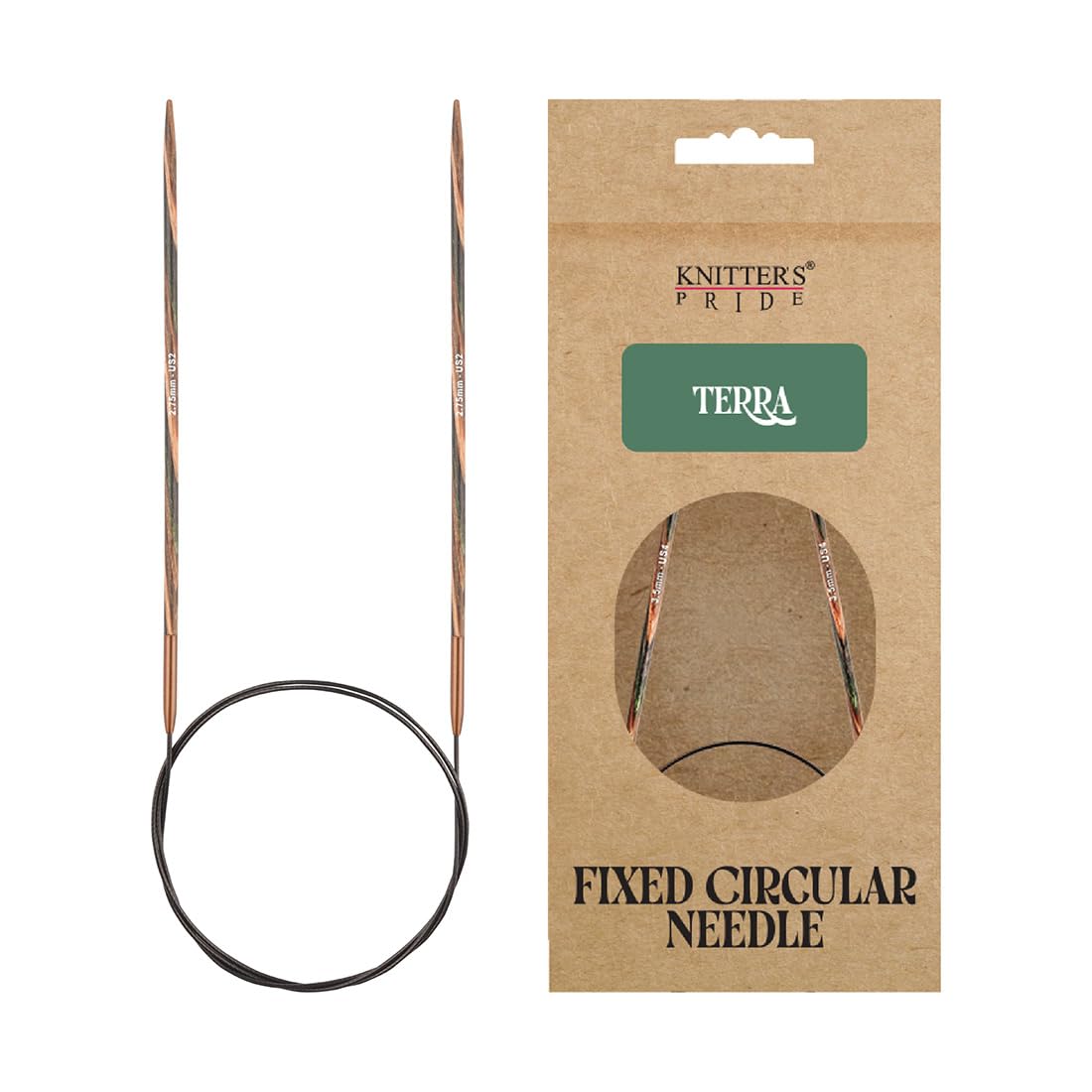 Knitter’s Pride Terra Fixed Circular Needles 16"" (40cm) – US Size 2 (2.75mm)