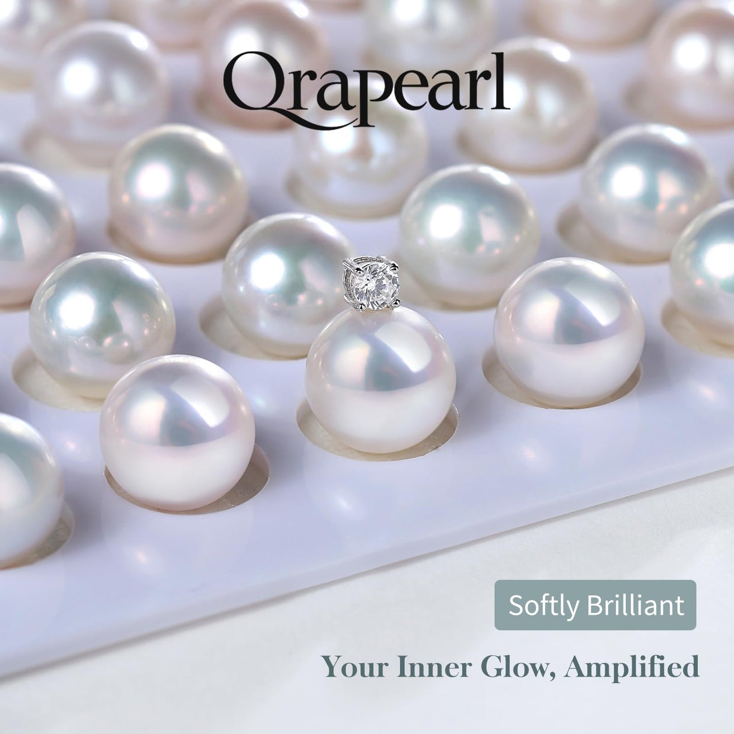 Orapearl Freshwater Pearl Pendant Necklace AAAA 10-11mm Elegant Jewelry Gift for Wife Mom Girlfriend Her Women with 925 Sterling Silver Chain June Birthstone for Anniversary Birthday Wedding