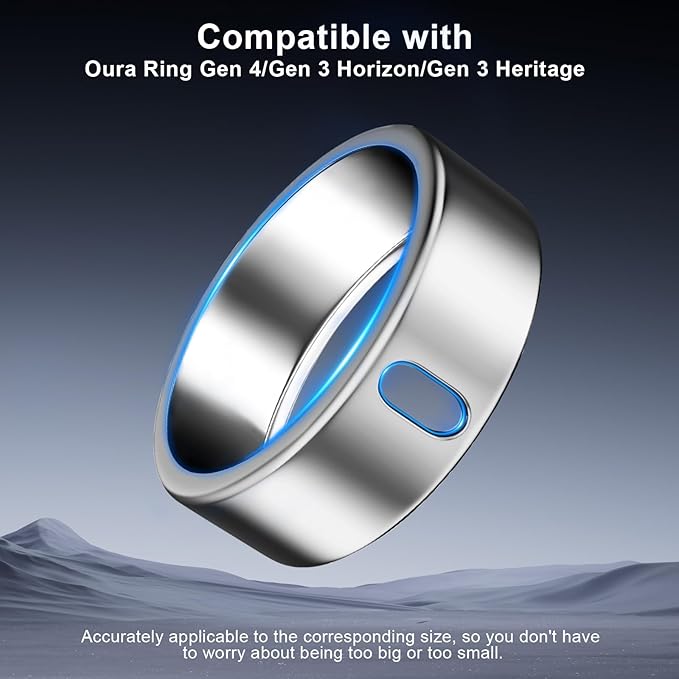 5 Pack Cover Compatible with Oura Ring Gen 4/Oura Ring Gen 3 Horizon/Heritage, Surport Charging with Cover on, Anti-Scratch TPU Protector for Oura Rings Accessories Women Men (Size 10)