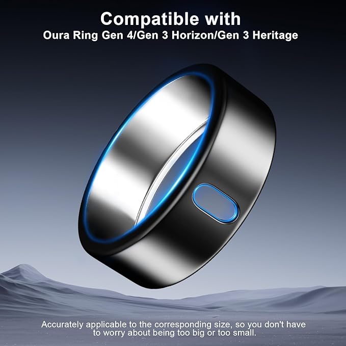 5 Pack Cover Compatible with Oura Ring Gen 4/Oura Ring Gen 3 Horizon/Heritage, Surport Charging with Cover on, Anti-Scratch TPU Protector for Oura Rings Accessories Women Men (Size 11)