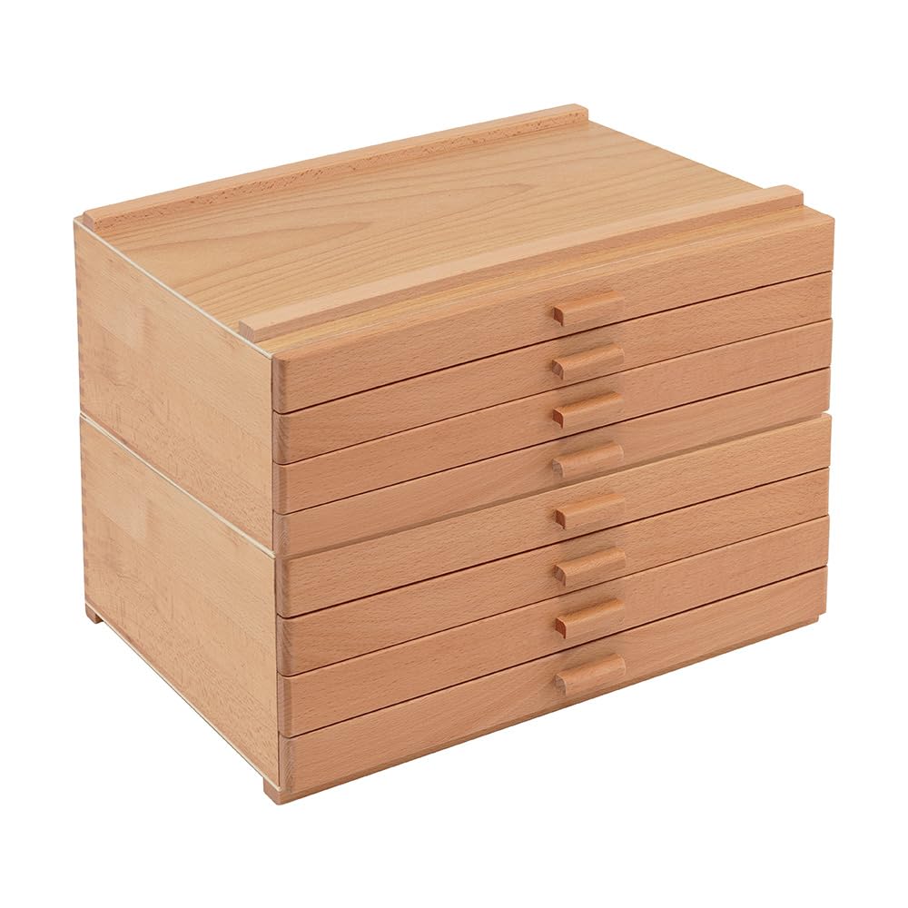 HG Art Concepts Artists Storage Chests - Premium Studio Organizer for Paint Tubes, Brushes, Pencils, Markers, & More! - 4 Drawer - 2 Pack