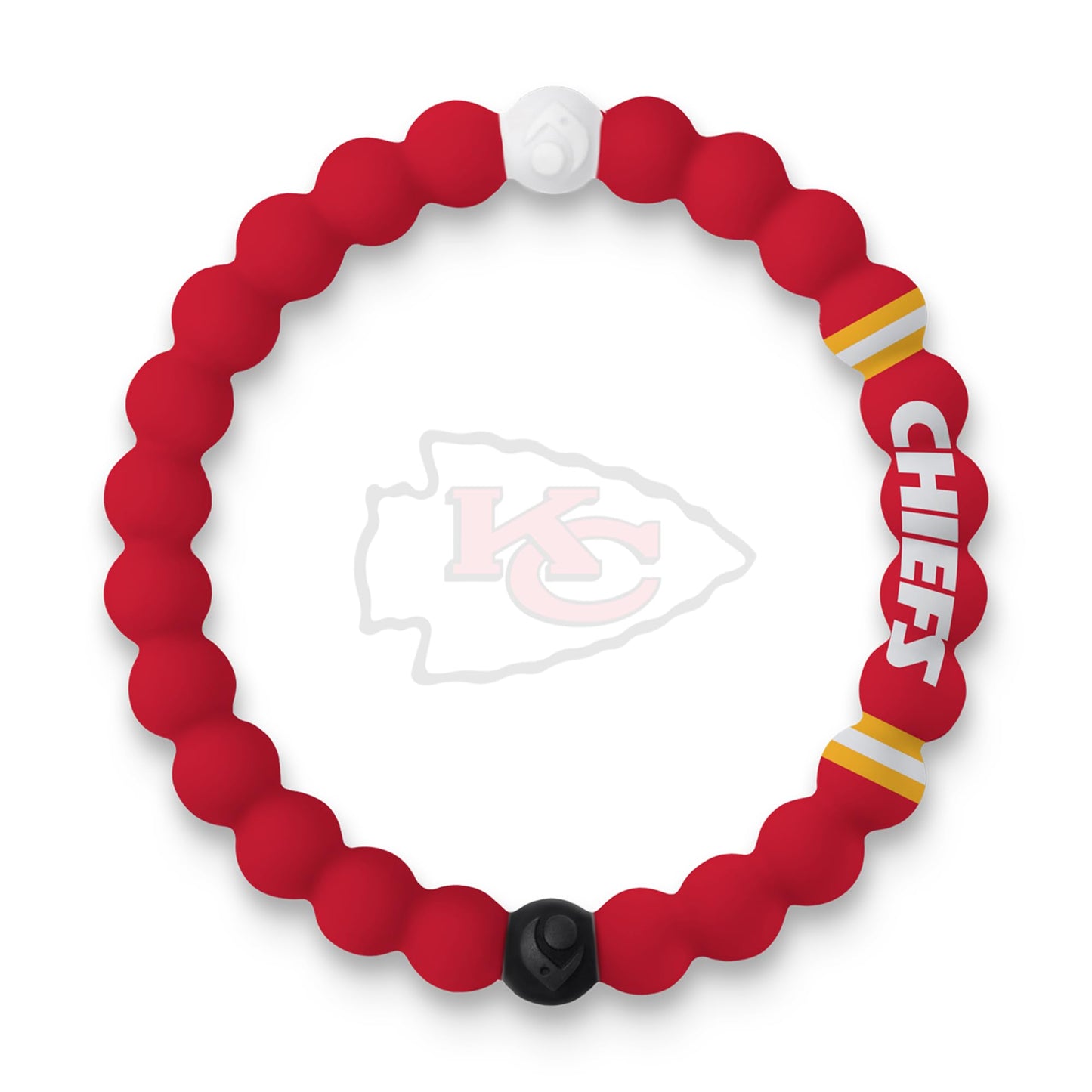 Lokai NFL Football Collection Silicone Beaded Bracelet, Kansas City Chiefs Classic (Medium) - Silicone Jewelry Beaded Friendship Bracelet for Women & Men - Sports Team Gear, Apparel & Accessories
