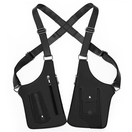 Underarm Shoulder Bag for Men Wome Leather Shoulder Bag,Adjustable Anti Pickpockets Travel Wallets Armor Hidden Underarm Strap Wallet