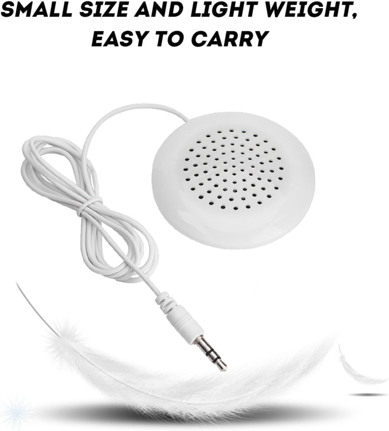 Luatoxry 3.5mm 2.4x0.6in 39in MP3, MP4, Pillow Speaker, Jack Pillow Speakers for Sleeping, Mini Under Pillows Music