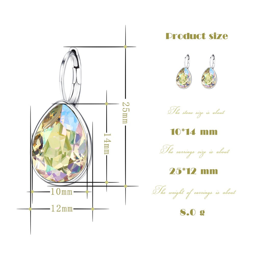 Xuping Jewelry Fashion Huggies Crystal Earring for Women (Apple Green)