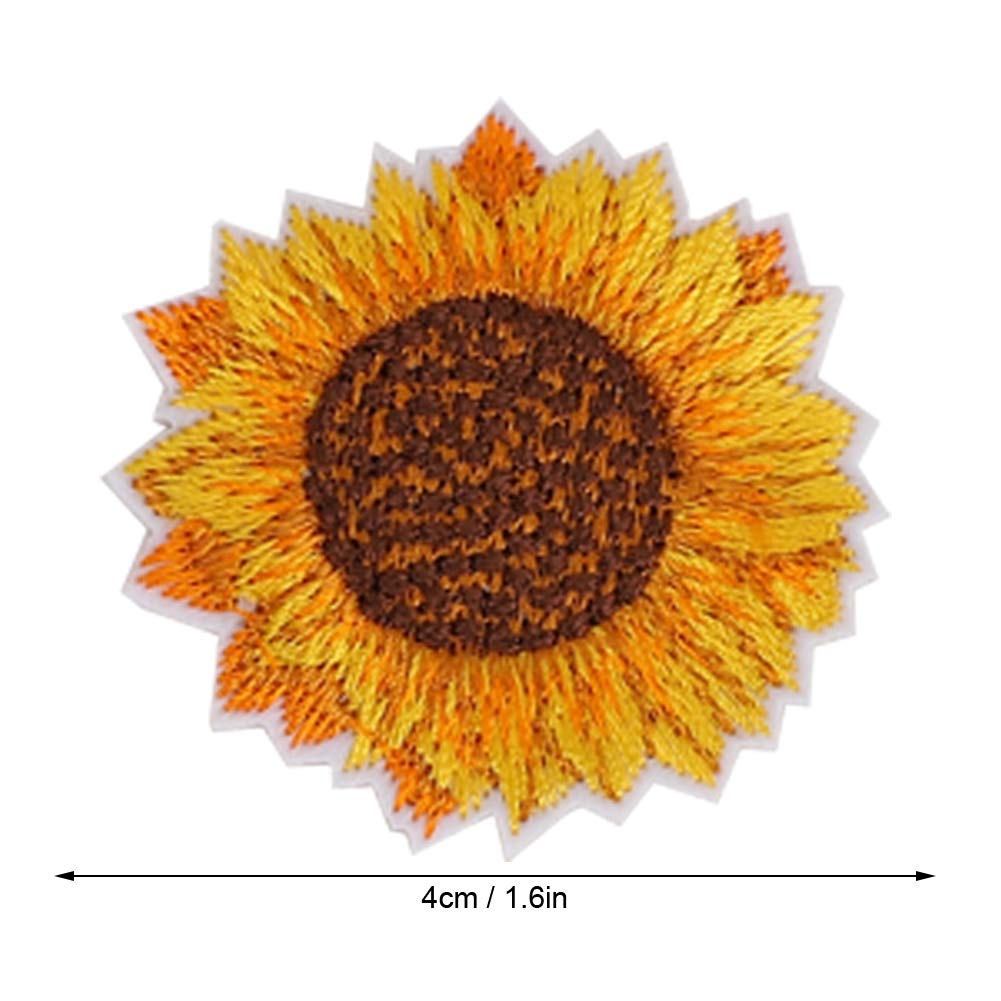 20pcs Sunflower Embroidered Patch Accessories DIY Patches Sew On/Iron On Embroidered Patches Backpack Clothing