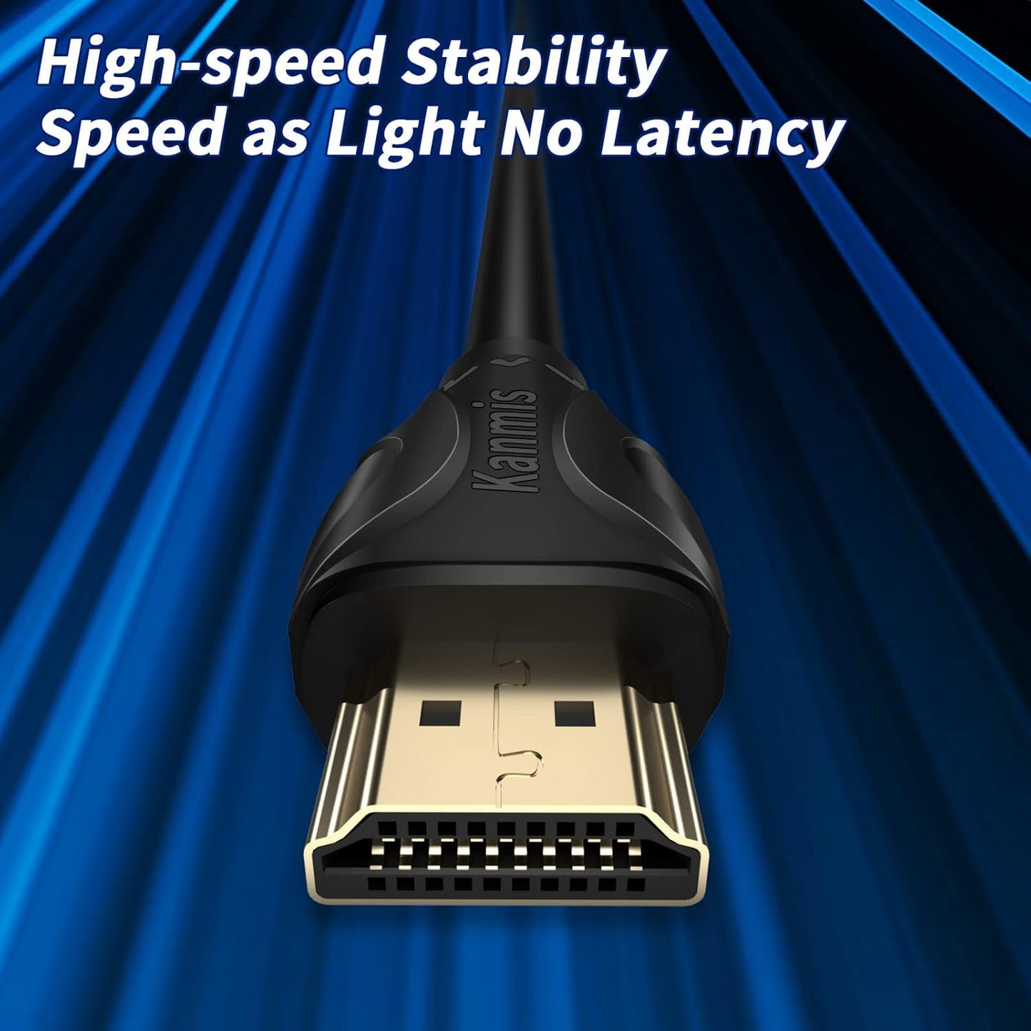 kanmis 8K 6ft, 2.1 8K@60Hz 4K@120hz, PS3 PS4 HDMI Cable High Speed Hdmi Cables Ultra High Speed Gold Plated Connectors