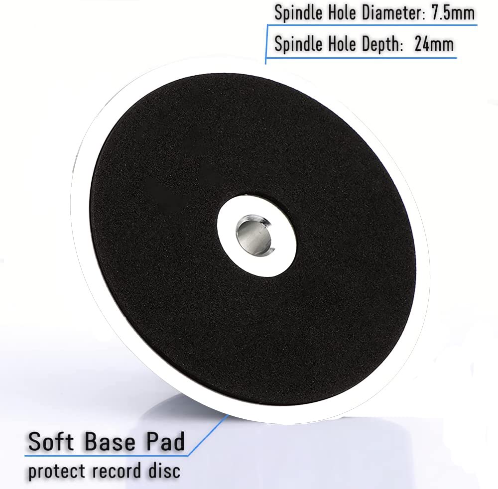 Audiophile 124G/4.3OZ Record Weight Stabilizer Aluminum Turntable Weight Disc Stabilizer Vibration Reducer with Protective Soft Pad for HiFi LP Record Player Tone Arm (Silver)