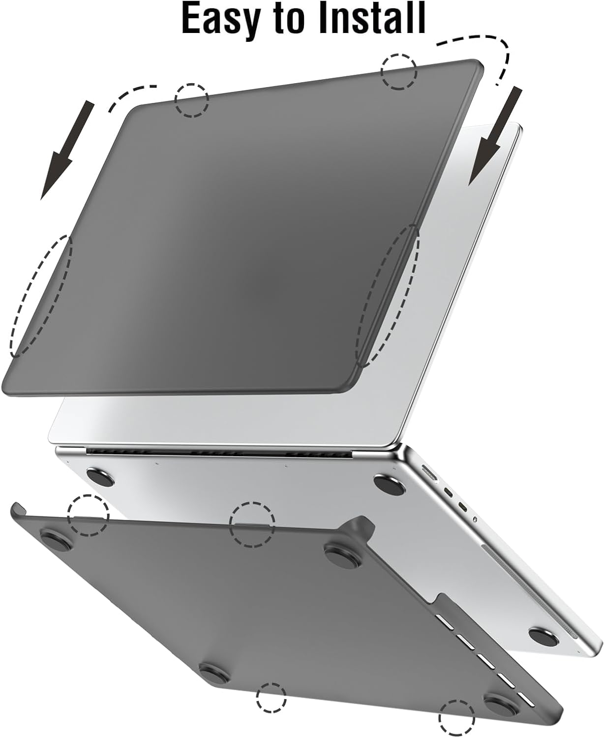 BlueSwan 14 inch 2026-2021 M5 M4 M3 M2 M1, for MacBook Pro Case, Anti-Scratch Flexible Protective Laptop Cover