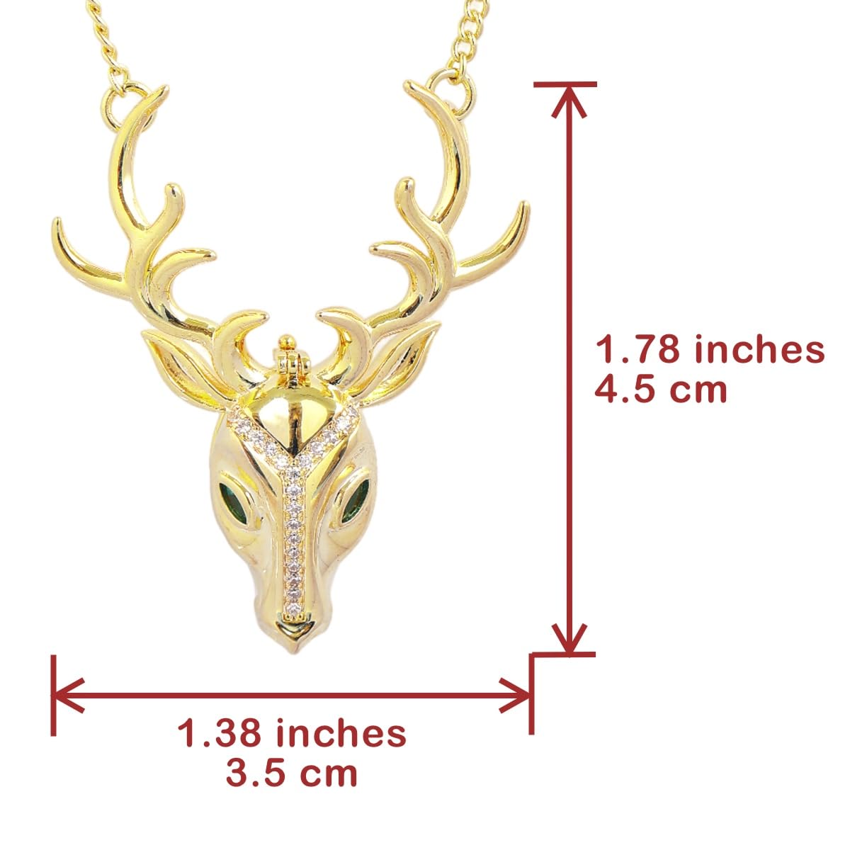 LOMEVERSE Essential Oil Diffuser Necklace - Hidden Scent Locket Jewelry for Anxiety & Stress Relief - Discreet 316L Stainless Steel Aromatherapy Necklace with Cubic Zirconia Buck Pendant - Yoga Self Care Gifts for Women, Mom, Nurse