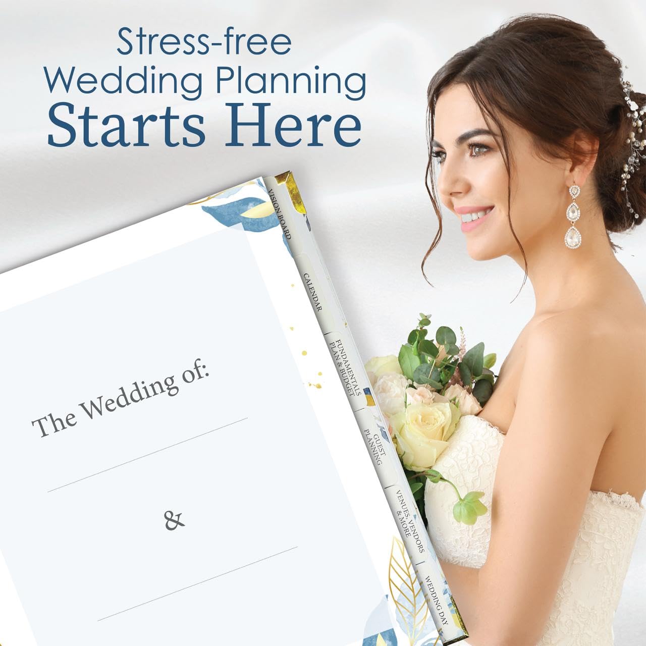 NATHMC STORE Wedding Planner Book and Organizer, Bridal Planner Includes Countdown Calendar, Beautiful Pen, Wedding Planning Book, Budget Planner, Wedding Timeline, Vendor Contacts.