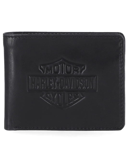 Harley-Davidson Men's Genuine Leather Rfid Blocking Wallet