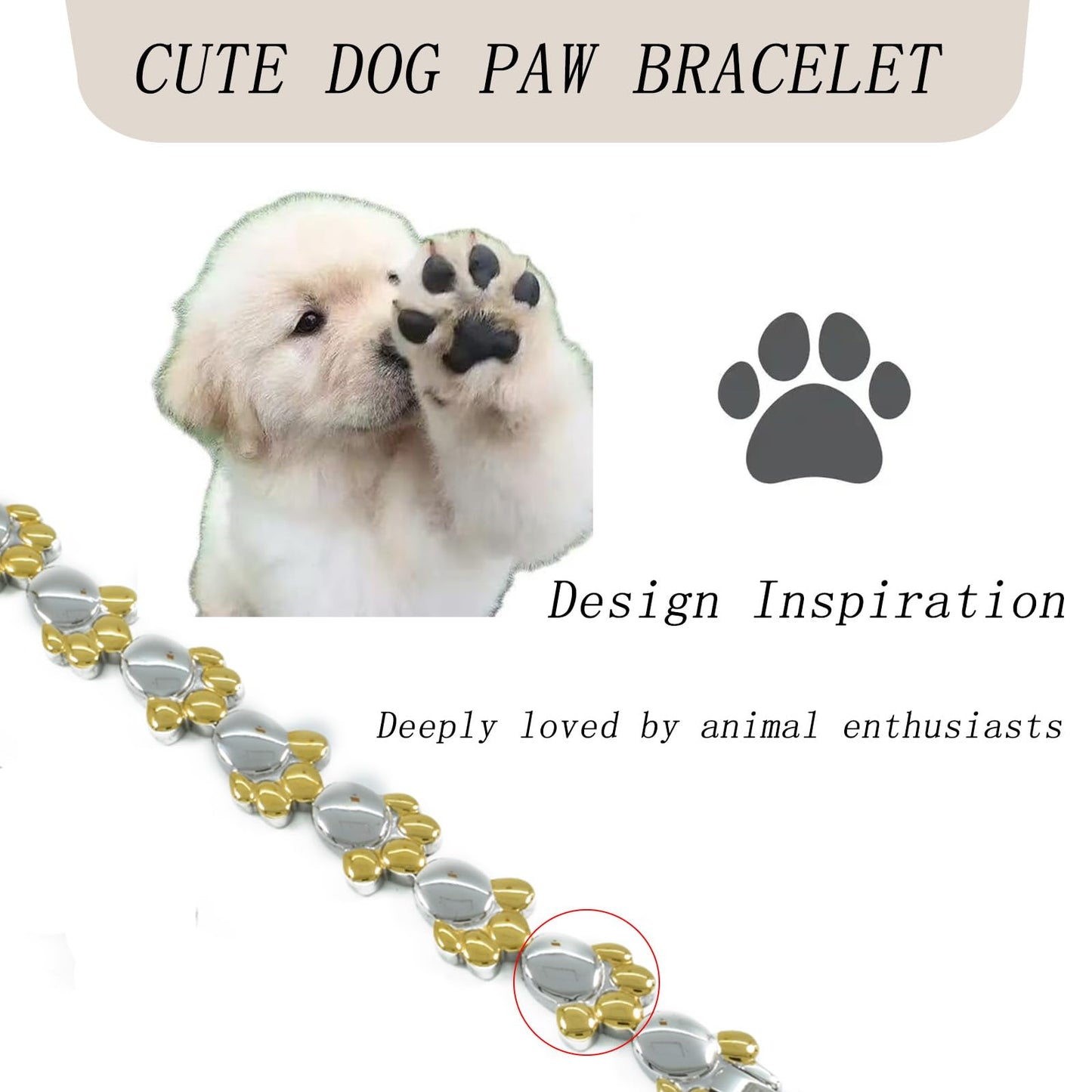KYOSI Magnetic Bracelets for Women Dog Paw Fashion Womens Bracelet Magnet Jewelry Special Design