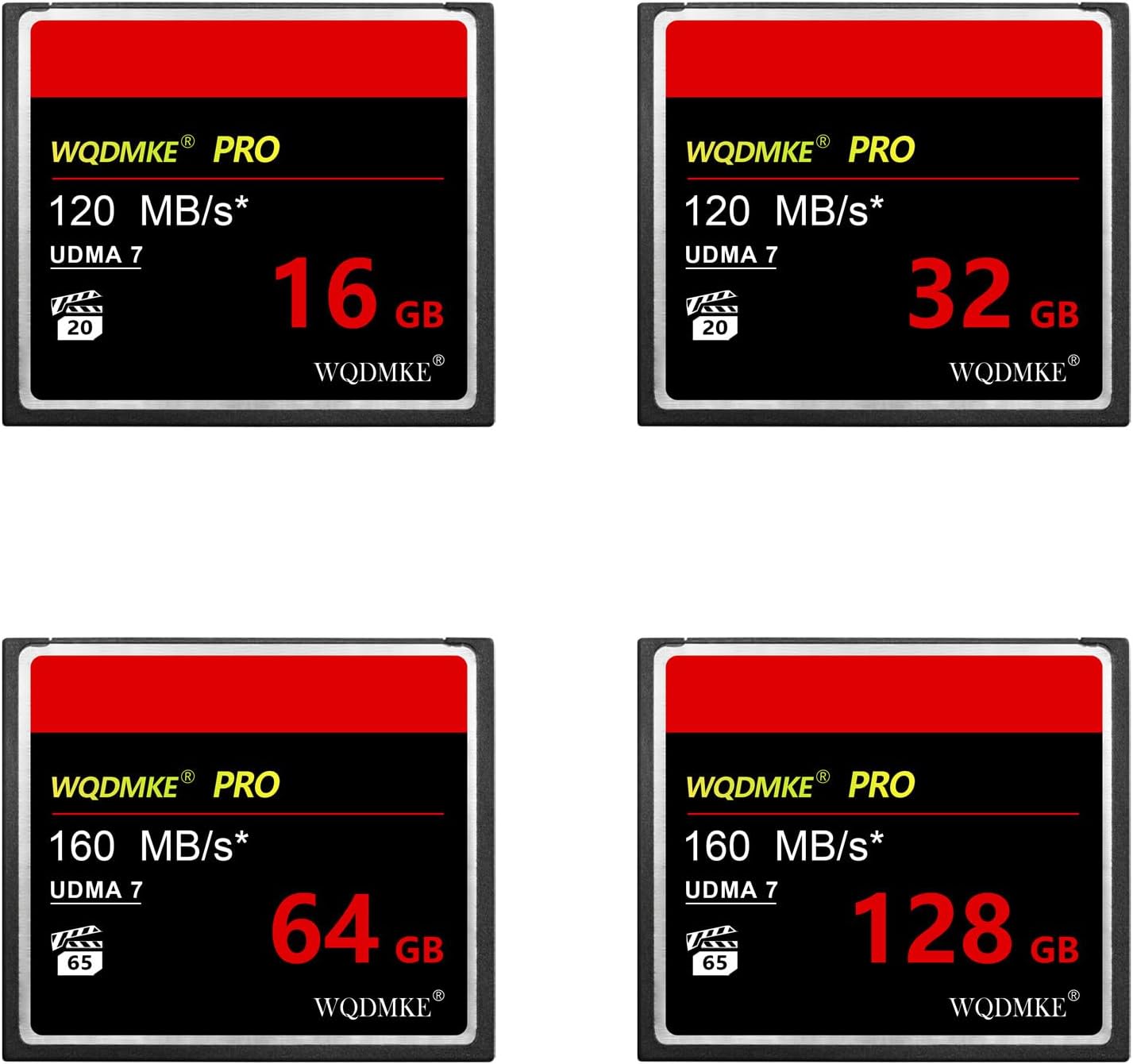 WQDMKE 16GB 120MB/s Camera CF Memory Card UDMA Speed Up