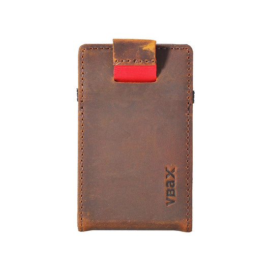 VBAX RFID Minimalist Slim Wallet for Men and Women, Holds Up to 12 Cards, Cash, Key Thin and Lightweight Credit Card Holder Vintage Color