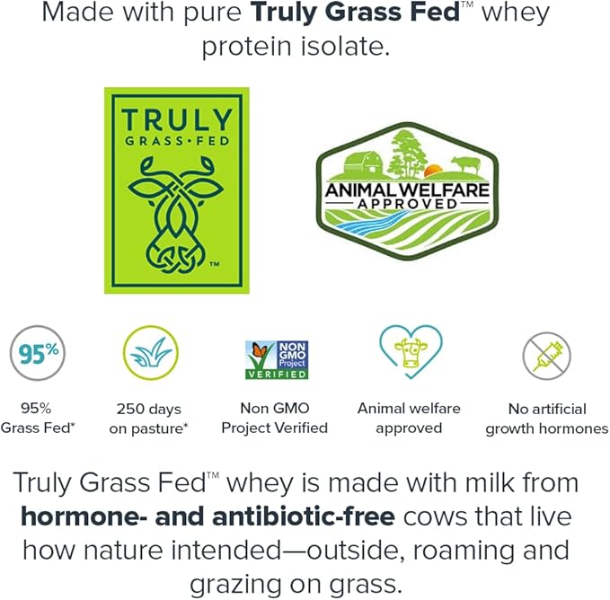 LEGION Whey+ Protein Whey Isolate from Grass Fed Cows - Whey Protein Isolate Powder Low Calorie, Non-GMO, Sugar Free, Lactose and Gluten Free, All Natural Protein Powder for Men & Women, 60 Servings