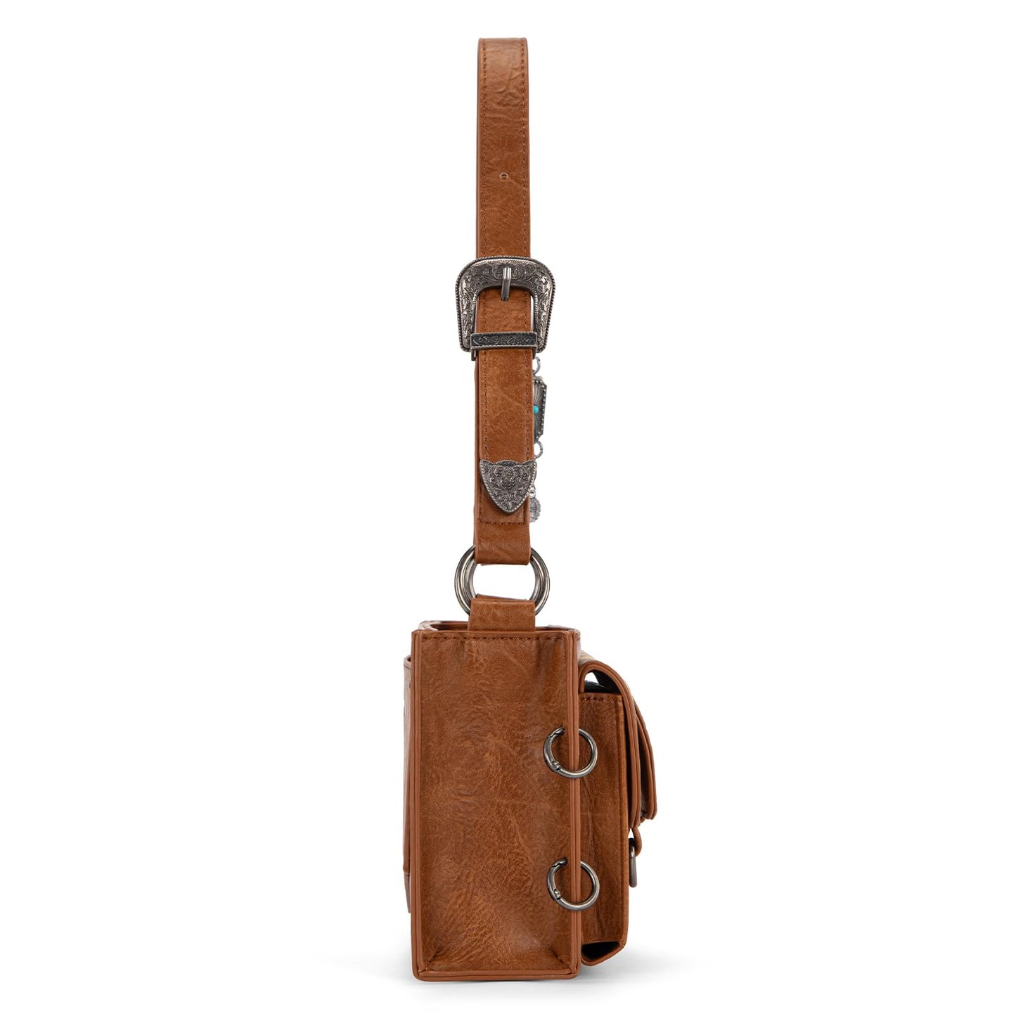 Wrangler Small Shoulder Bag Y2K Purse Cute Western Purses for Women Mini Handbags with Detachable Charms, Sunflower WG-HB-300-523-3-BR