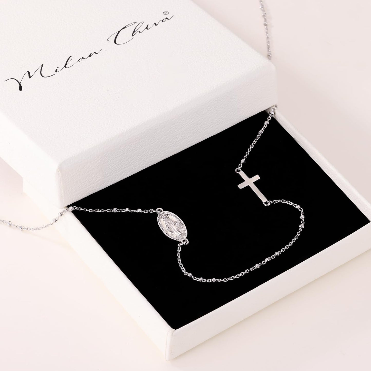 Milan Chiva Gold Plated Necklaces for Women 14K Gold Plated Chain Lightweight Dainty Jewelry MNS-1040SL