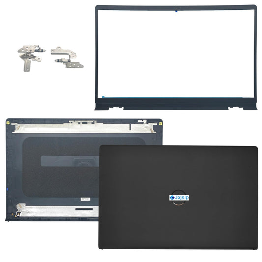 Jxjslp Replacement LCD Back Cover Top Case Lid Front Bezel Frame with Hinges for DELL Inspiron 15 3510 3511 3515 Series Laptop 0WPN8 00WPN8 9WC73 09WC73 AP3LE000901 Black