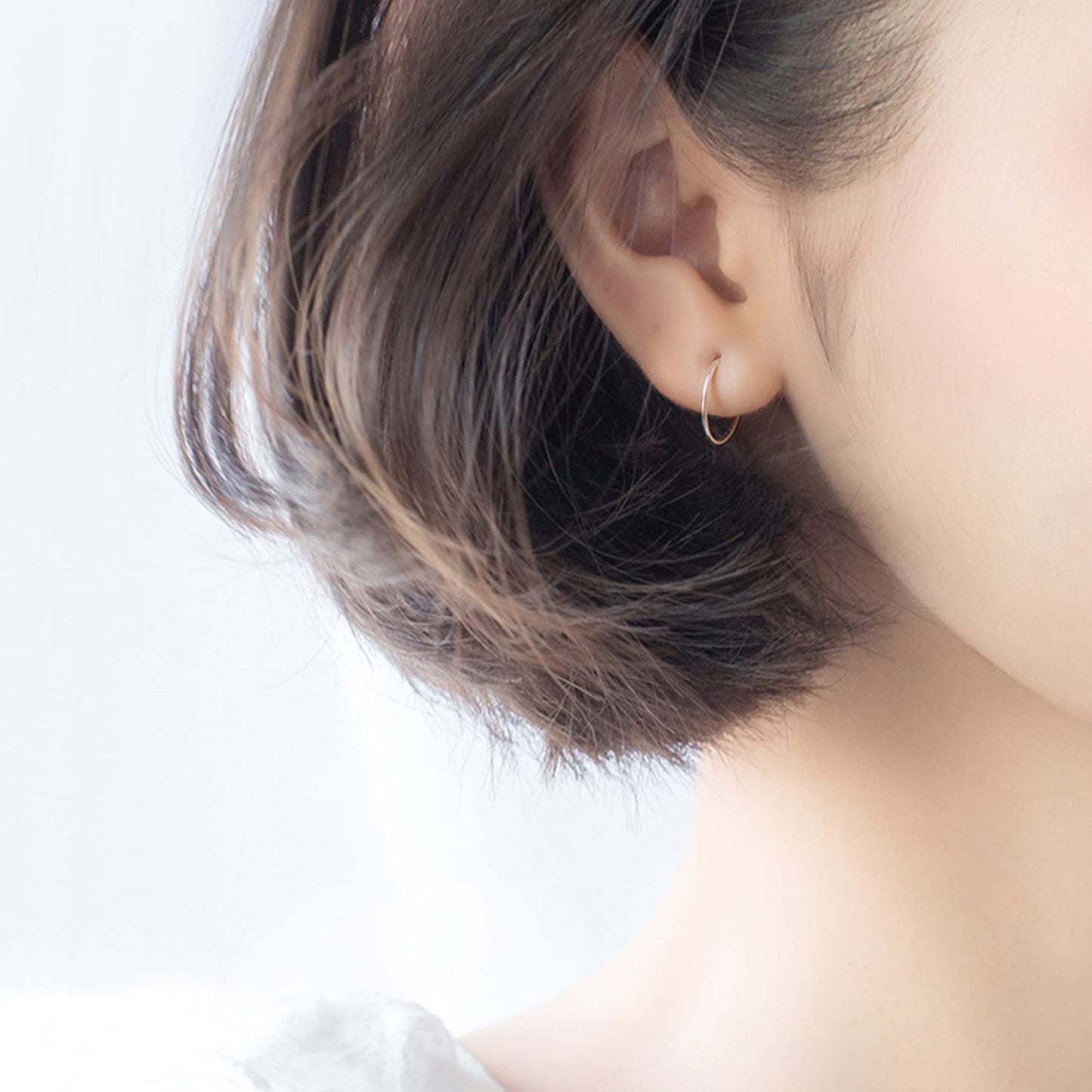 EPIRORA Silver Hoop Earrings- Cartilage Earring Small Hoop Earrings for Women Men,4 Pairs of Hypoallergenic 925 Sterling Silver Tragus Earrings(Silver,8mmx4)