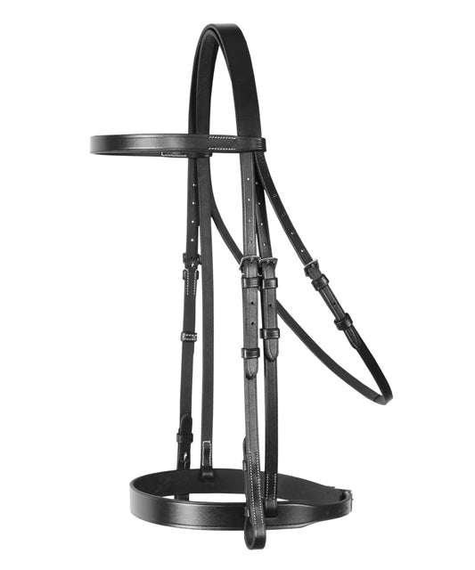 ExionPro Traditionally Hunter Bridle with Laced Reins | Premium Leather English Bridle for Horses | Jumping Snaffle Bridle | Equestrian Tack for Show Ring, Schooling & Training