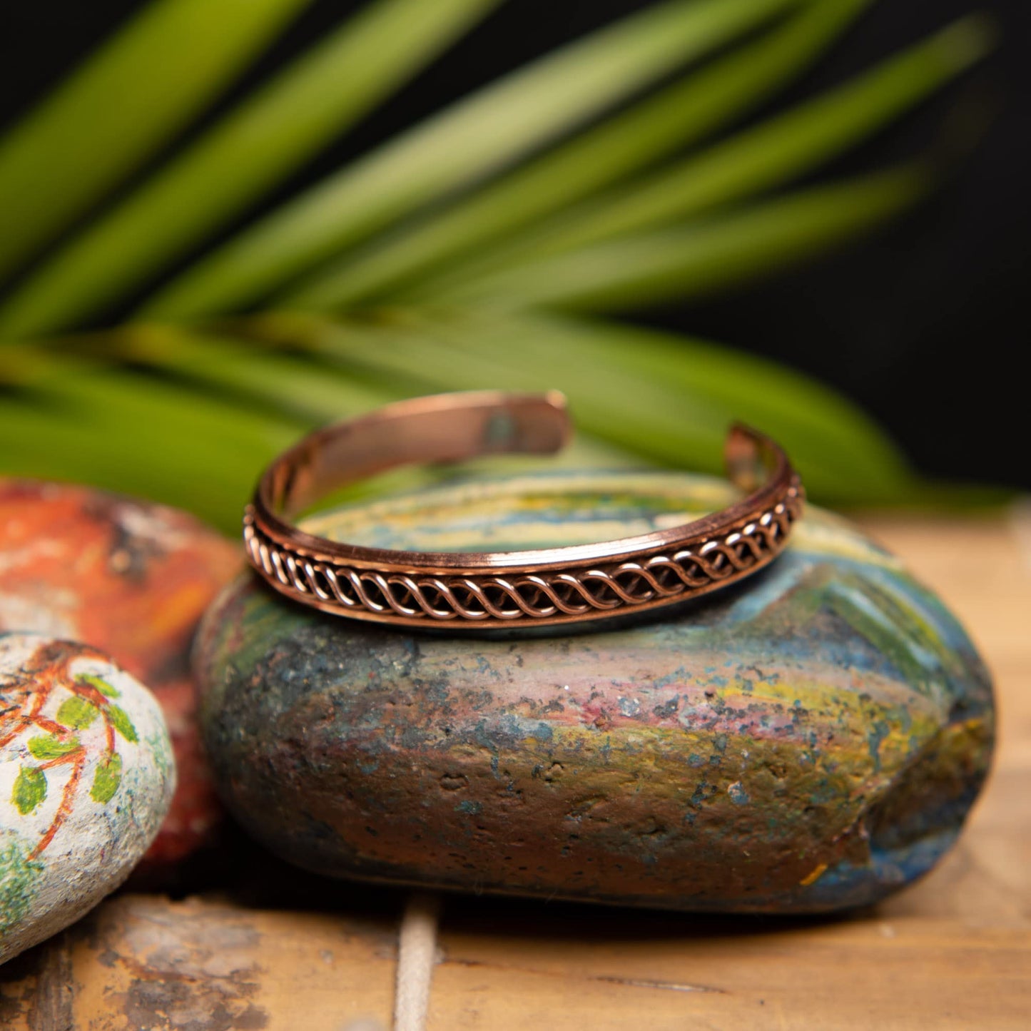 Wonder Care Copper Bracelet for Men & Women | Solid and High Gauge Pure Copper Bracelet | Copper Jewelry Cuff kada Adjustable | Best Rakhi Gift for Brother | Copper Band with Velvet Case and Gift Box
