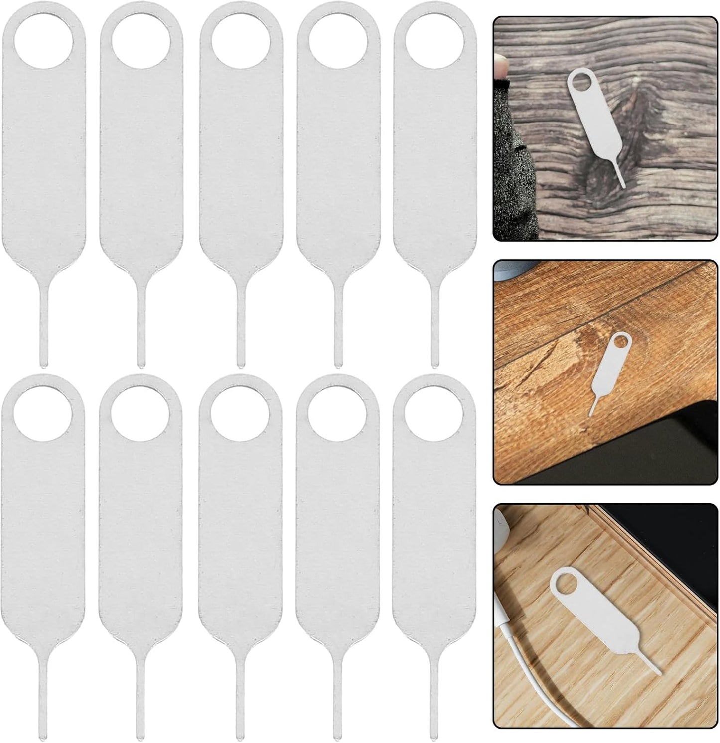 500pcs ULTECHNOVO Sim Card Removal Tool Stainless Steel Ejector Pin Phone Sim Remover Mobile Phone Card Pin