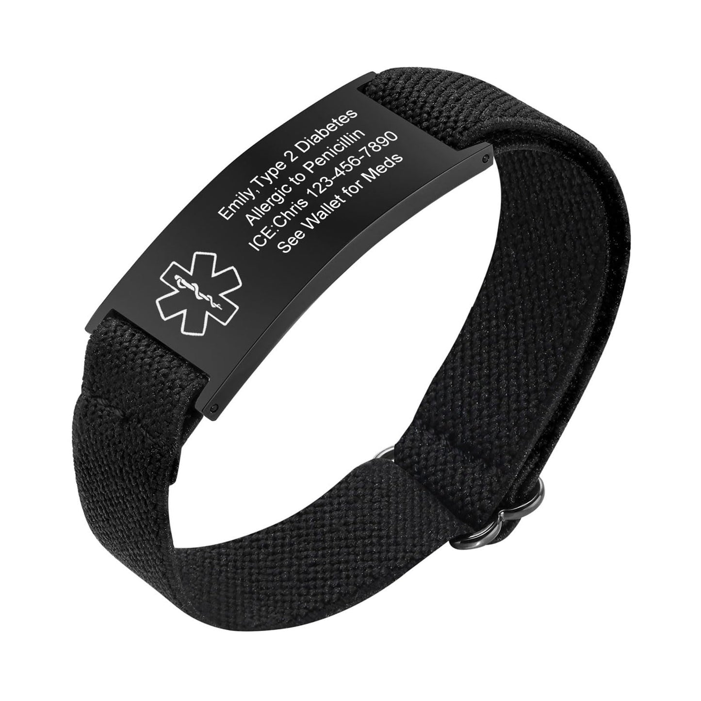 Medical Alert Id Bracelet for Men Women, Custom Engraving Medical Alert Bracelets for Women Men Patients Stainless Steel Emergency Bracelets Wristband,Personalized Mens Life Health Alert Bracelet,1