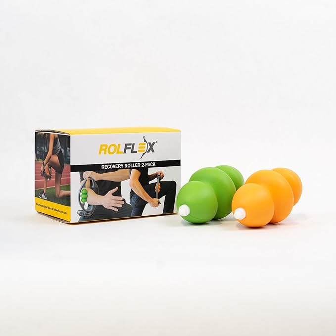 Rolflex Recovery Roller 2 Pack, Upgrade for Rolflex, Different Densities for a Cusomized Feel. Trigger Point Release, Mimic a Thumb.