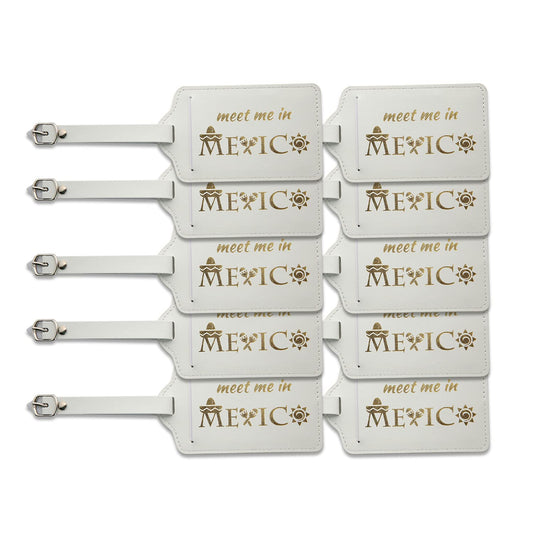 Set of 10, Wedding Favors, Mexico Destination Wedding Luggage Tag, Wedding Gift for Guests, Traveler Gift