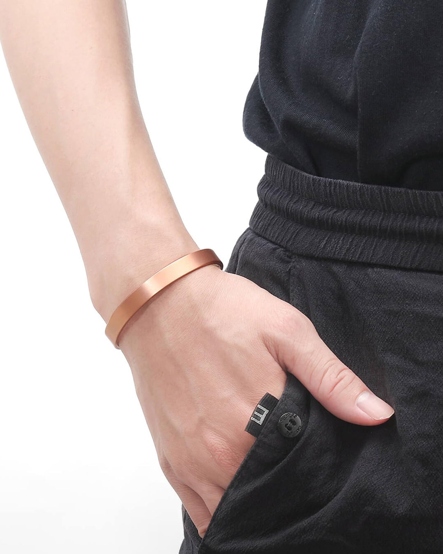 MagEnergy Copper Bracelet & Lymphatic Drainage Ring for Men Women, 99.9% Pure Copper Magnetic Bangle with 3500 Gauss Magnets, Adjustable Copper Cuff
