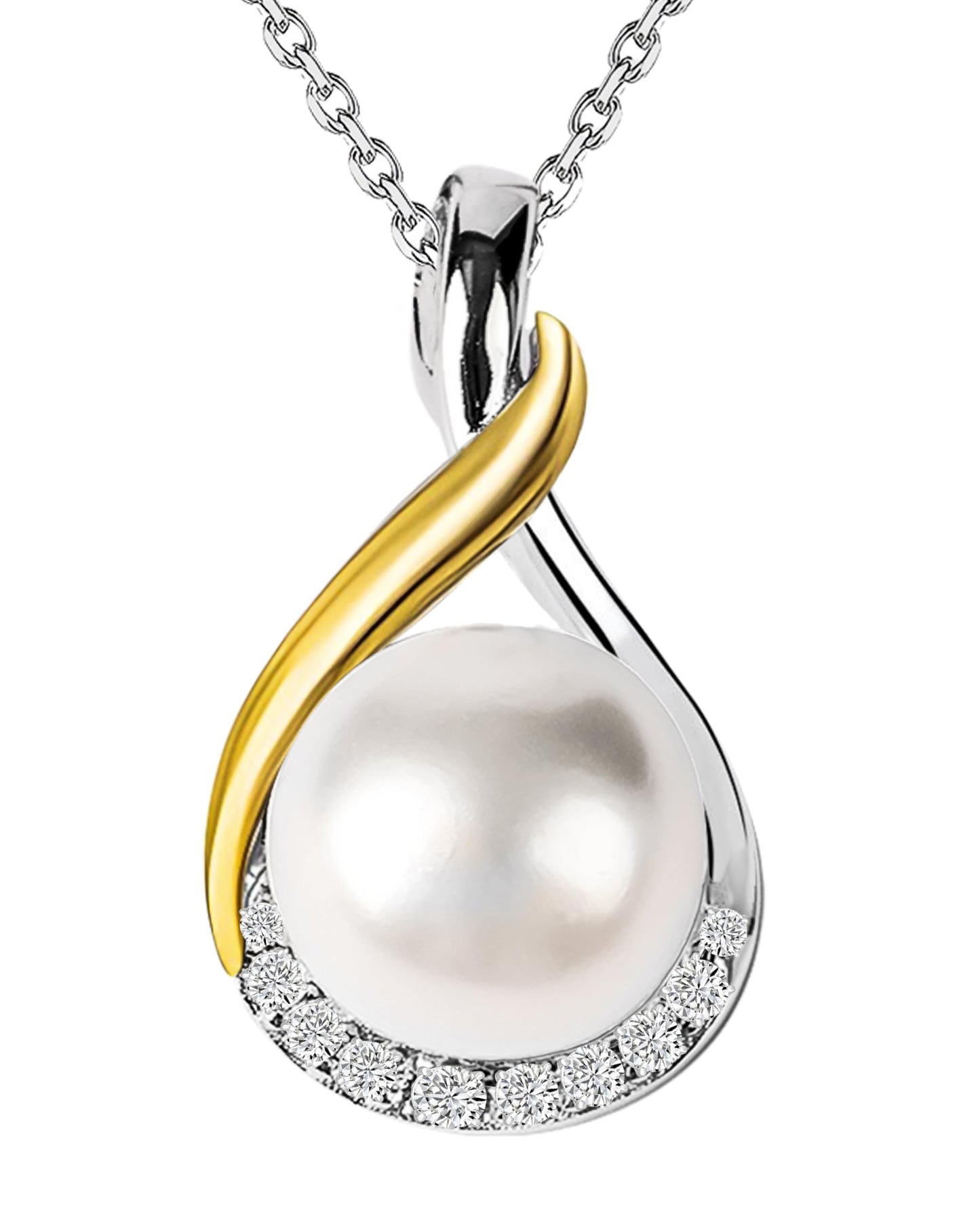 Gifts For Wife Wedding Anniversary - mothers day gifts - AAA+ Real Pearl Necklaces For Women (18k Gold Platting 925 Sterling Silver) mother's day necklace ideas Birthday Freshwater Pearl Necklace