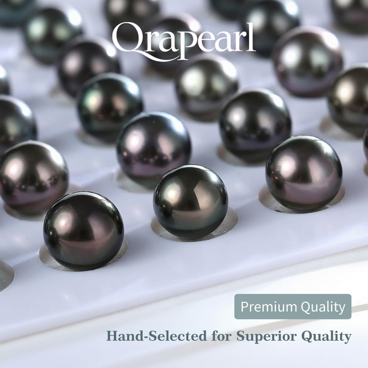 Orapearl Tahitian Black Pearl Necklace Pendant 9-10mm Genuine AAAA Quality Handpicked Nature Black Pearls Gift for Wife Mom Girlfriend Her Wedding Birthday Anniversary 925 Sterling Silver chain