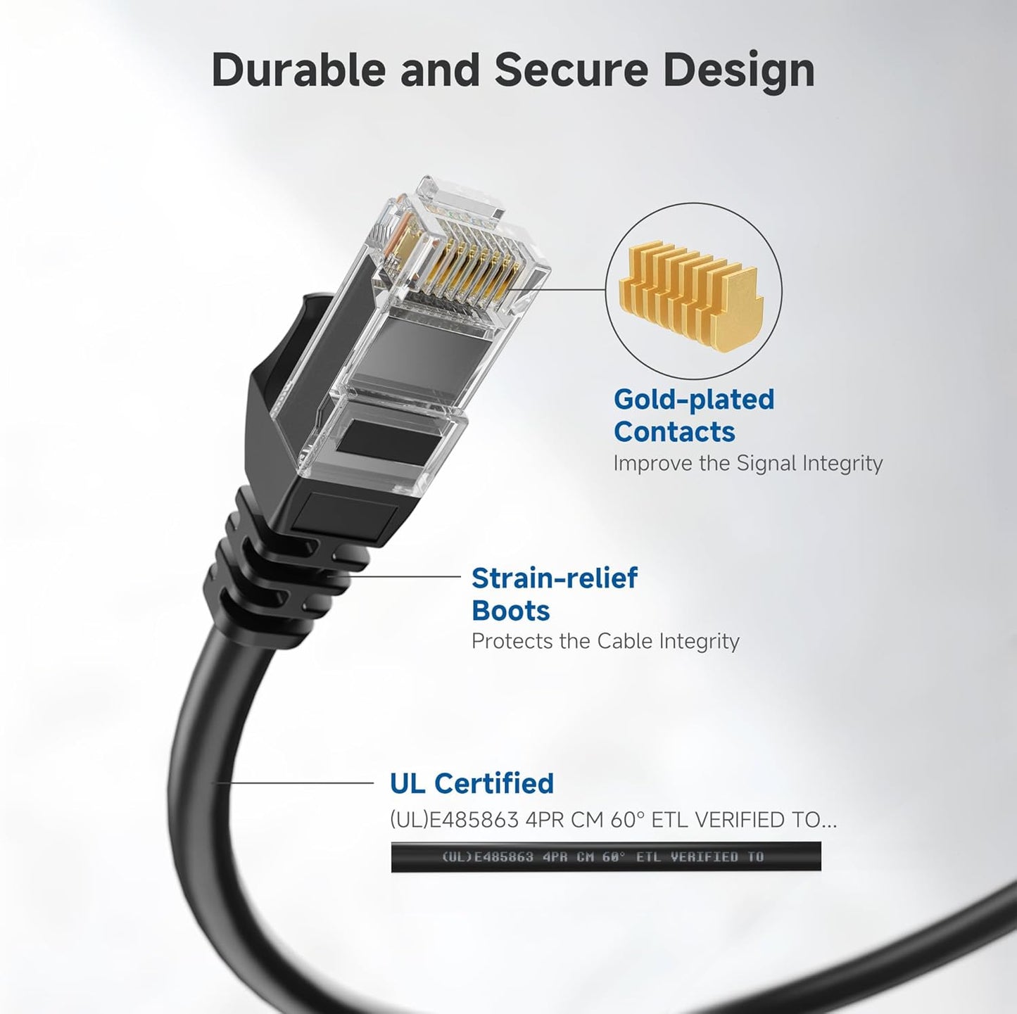 10Gbps 10-Pack 6 8ft, 6 Cat6 Cable Matters Snagless Short Cat Ethernet Cable - Cat Cable, Cord, Ethernet Cord, Black
