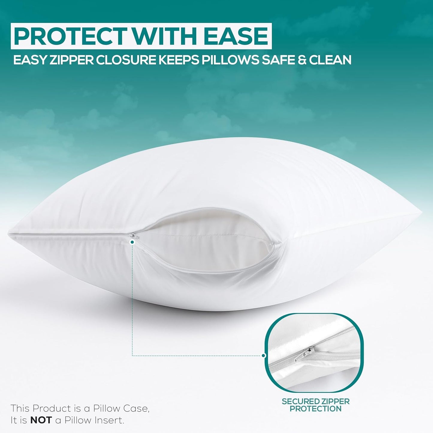 Utopia Bedding Pillow Protectors - Queen Size, Waterproof & Bed Bug Proof, Set of 8 (White)