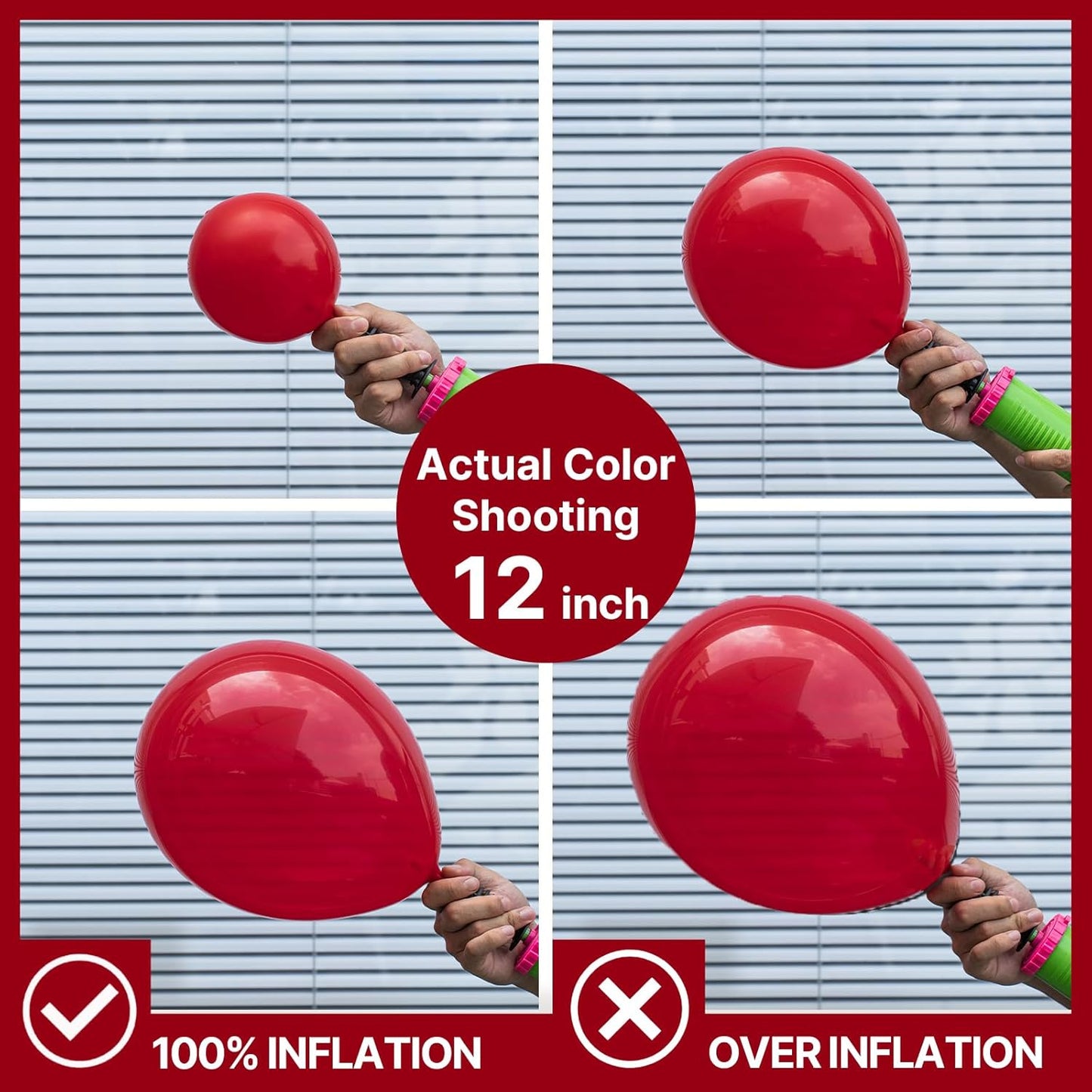 PartyWoo Burgundy Balloons - 100pcs Dark Red Balloon Arch Kit | 18", 12", 10", 5" Sizes for Celebrations
